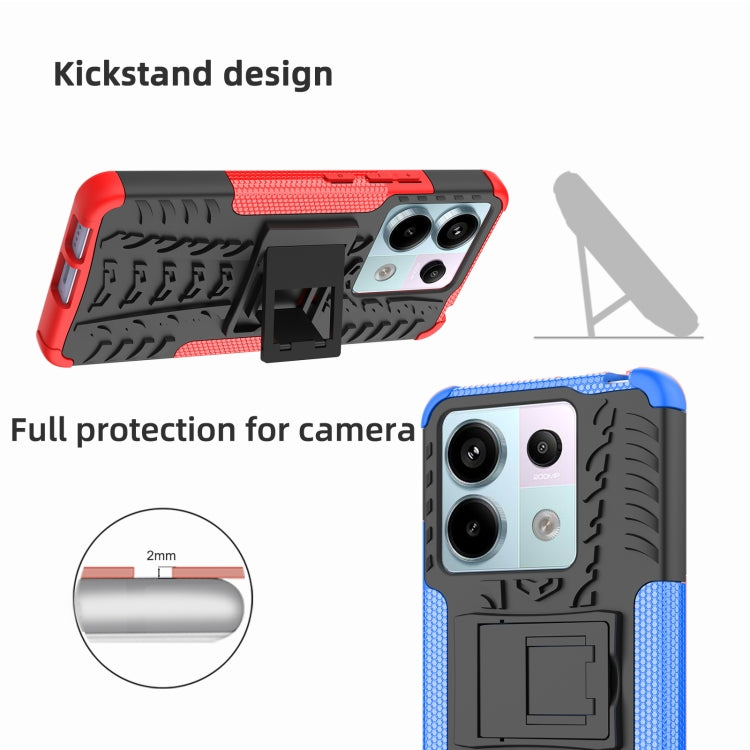 Tire Texture TPU + PC Phone Case with Holder, For Xiaomi Redmi Note 13 Pro 5G Global, For Xiaomi Redmi 12 4G, For Xiaomi Redmi Note 12S / 11S / 11, For Xiaomi Redmi Note 12 4G Global