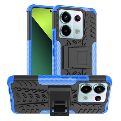 Tire Texture TPU + PC Phone Case with Holder, For Xiaomi Redmi Note 13 Pro 5G Global, For Xiaomi Redmi 12 4G, For Xiaomi Redmi Note 12S / 11S / 11, For Xiaomi Redmi Note 12 4G Global