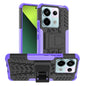 Tire Texture TPU + PC Phone Case with Holder, For Xiaomi Redmi Note 13 4G, For Xiaomi Redmi Note 13 5G Global, For Xiaomi Redmi Note 13 Pro+ 5G, For Xiaomi Redmi Note 13 Pro 5G Global, For Xiaomi Redmi Note 12S / 11S / 11                               ...