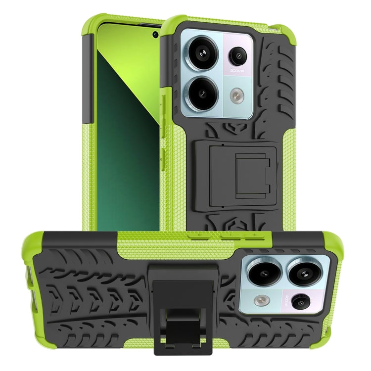 Tire Texture TPU + PC Phone Case with Holder, For Xiaomi Redmi Note 13 4G, For Xiaomi Redmi Note 13 5G Global, For Xiaomi Redmi Note 13 Pro+ 5G, For Xiaomi Redmi Note 13 Pro 5G Global, For Xiaomi Redmi Note 12S / 11S / 11                               ...