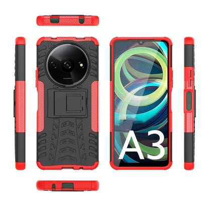 Tire Texture TPU + PC Phone Case with Holder, For Xiaomi Redmi A3 4G, For Xiaomi Redmi Note 13 4G, For Xiaomi Poco C65, For Xiaomi Redmi Note 13 5G Global, For Xiaomi Redmi 13C 4G