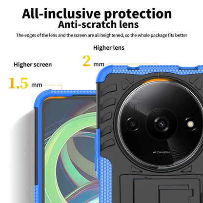 Tire Texture TPU + PC Phone Case with Holder, For Xiaomi Redmi A3 4G, For Xiaomi Redmi Note 13 4G, For Xiaomi Poco C65, For Xiaomi Redmi Note 13 5G Global, For Xiaomi Redmi 13C 4G, For Xiaomi Redmi Note 13 Pro+ 5G