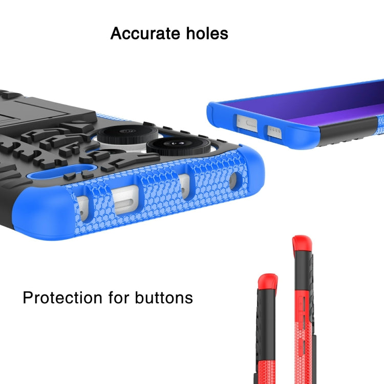 Tire Texture TPU + PC Phone Case with Holder, For Xiaomi Redmi Note 13 Pro+ 5G, For Xiaomi Redmi Note 13 Pro 5G Global, For Xiaomi Redmi 12 4G, For Xiaomi Redmi Note 12S / 11S / 11, For Xiaomi Redmi Note 12 4G Global