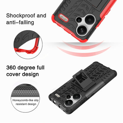 Tire Texture TPU + PC Phone Case with Holder, For Xiaomi Redmi Note 13 Pro+ 5G, For Xiaomi Redmi Note 13 Pro 5G Global, For Xiaomi Redmi 12 4G, For Xiaomi Redmi Note 12S / 11S / 11, For Xiaomi Redmi Note 12 4G Global