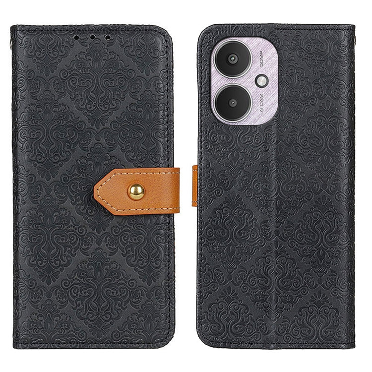 European Floral Embossed Leather Phone Case, Series 1