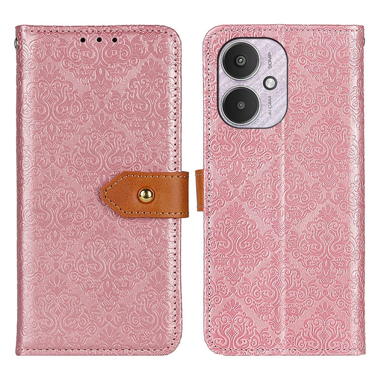 European Floral Embossed Leather Phone Case, Series 1