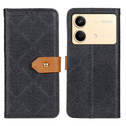 European Floral Embossed Leather Phone Case, Series 1