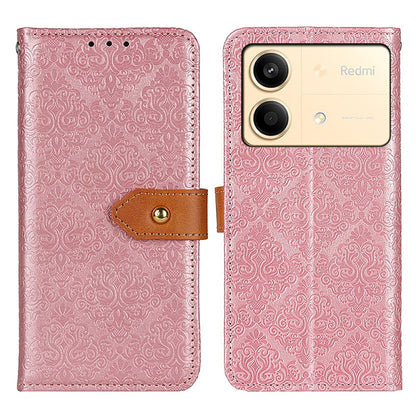 European Floral Embossed Leather Phone Case, Series 1