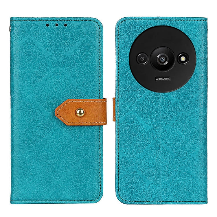 European Floral Embossed Leather Phone Case