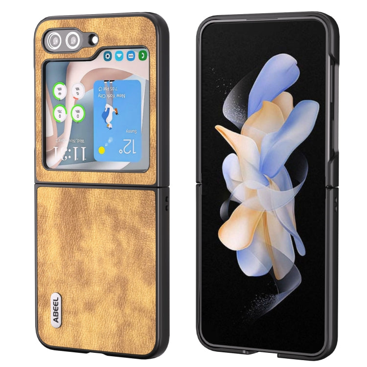ABEEL Retro Litchi Texture PU Phone Case, For Samsung Galaxy Z Flip5, For Samsung Galaxy Z Fold5