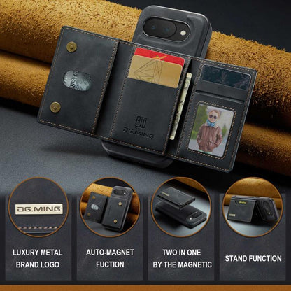 DG.MING M2 Series 3-Fold Multi Card Bag + Magnetic Phone Case, For Google Pixel 10a, For Google Pixel 10 Pro XL, For Google Pixel 10 / 10 Pro, For Google Pixel 9a