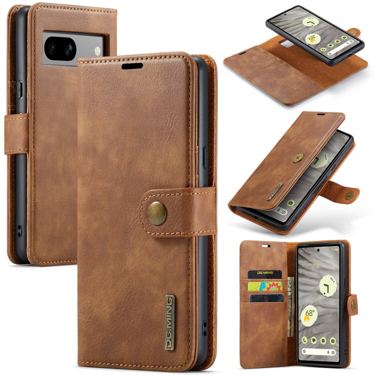DG.MING Crazy Horse Texture Detachable Magnetic Leather Phone Case