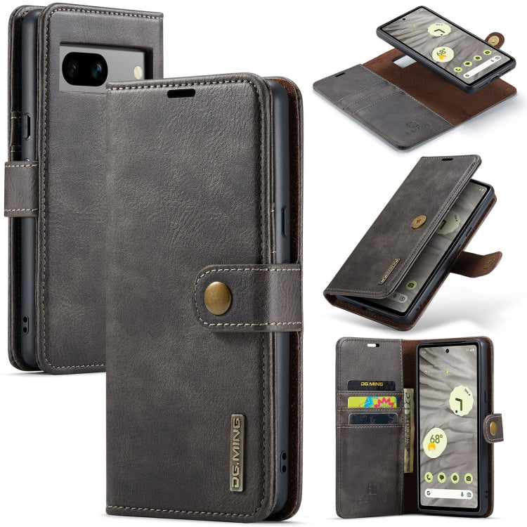 DG.MING Crazy Horse Texture Detachable Magnetic Leather Phone Case