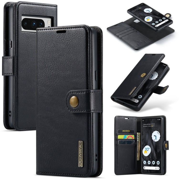 DG.MING Crazy Horse Texture Detachable Magnetic Leather Phone Case