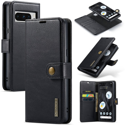 DG.MING Crazy Horse Texture Detachable Magnetic Leather Phone Case