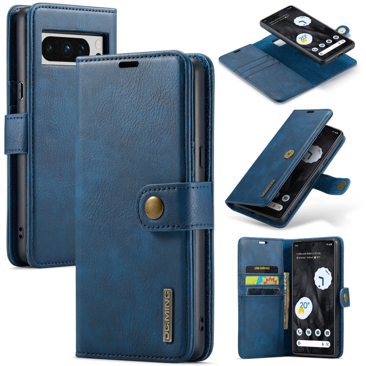DG.MING Crazy Horse Texture Detachable Magnetic Leather Phone Case