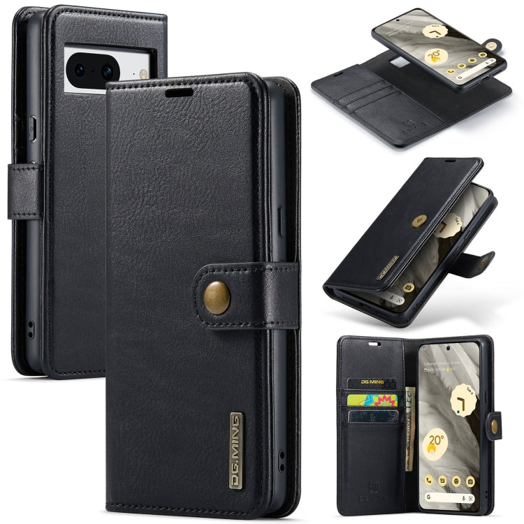 DG.MING Crazy Horse Texture Detachable Magnetic Leather Phone Case