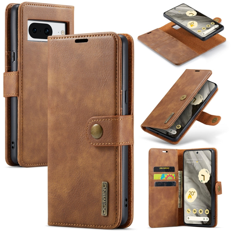 DG.MING Crazy Horse Texture Detachable Magnetic Leather Phone Case