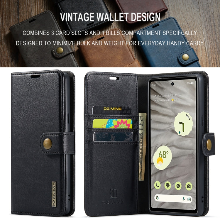 DG.MING Crazy Horse Texture Detachable Magnetic Leather Phone Case