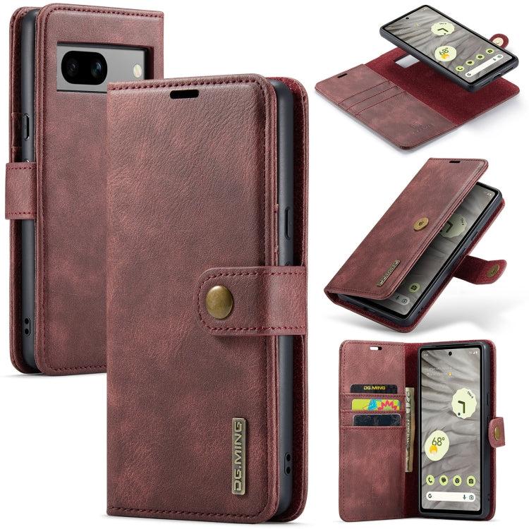 DG.MING Crazy Horse Texture Detachable Magnetic Leather Phone Case