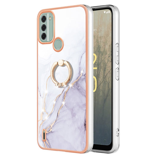 Electroplating Marble IMD TPU Phone Case with Ring Holder