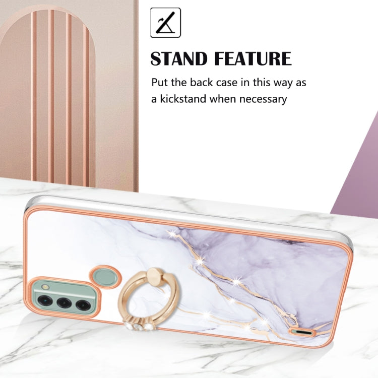 Electroplating Marble IMD TPU Phone Case with Ring Holder