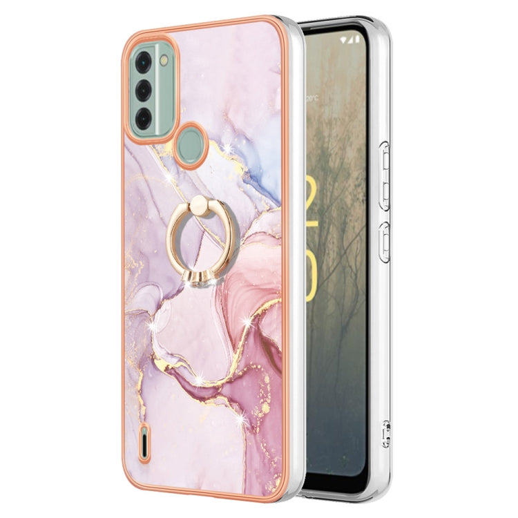 Electroplating Marble IMD TPU Phone Case with Ring Holder