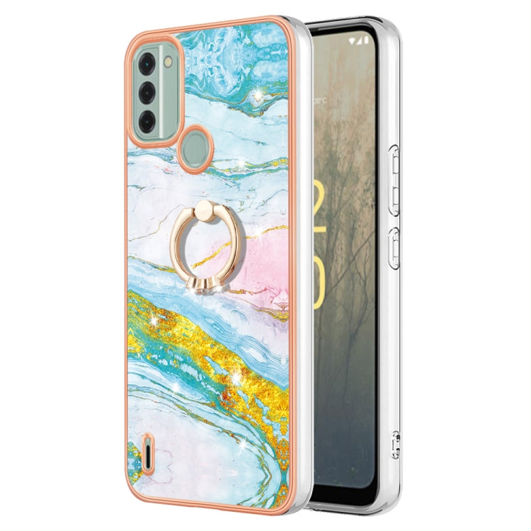 Electroplating Marble IMD TPU Phone Case with Ring Holder