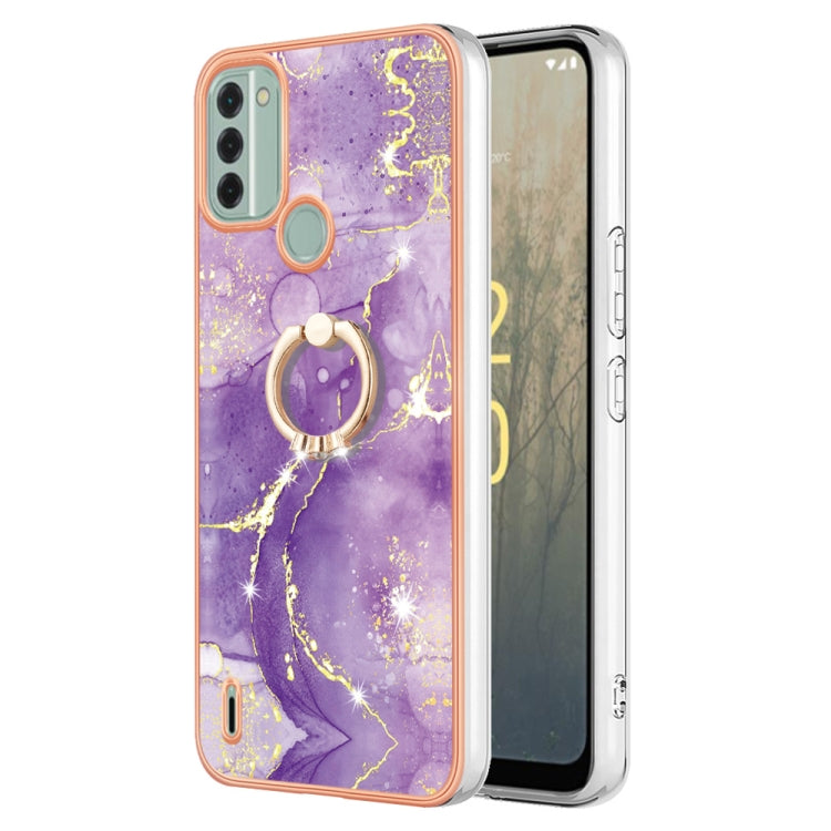 Electroplating Marble IMD TPU Phone Case with Ring Holder