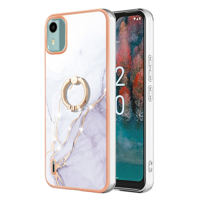 Electroplating Marble IMD TPU Phone Case with Ring Holder