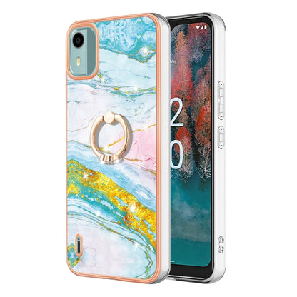 Electroplating Marble IMD TPU Phone Case with Ring Holder