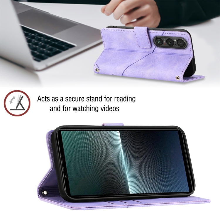 Skin-feel Embossed Leather Phone Case, For Sony Xperia 1 V, For Sony Xperia 10 V, For Sony Xperia 10 IV