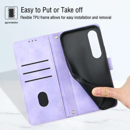 Skin-feel Embossed Leather Phone Case, For Sony Xperia 1 V, For Sony Xperia 10 V, For Sony Xperia 10 IV