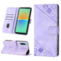 Skin-feel Embossed Leather Phone Case, For Sony Xperia 5 V, For Sony Xperia 1 V, For Sony Xperia 10 V, For Sony Xperia 10 IV