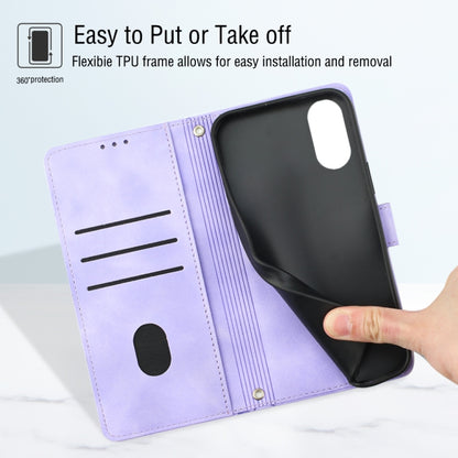 Skin-feel Embossed Leather Phone Case, For Sony Xperia 5 V, For Sony Xperia 1 V, For Sony Xperia 10 V, For Sony Xperia 10 IV