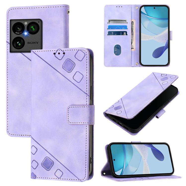 Skin-feel Embossed Leather Phone Case, For Sony Xperia 1 VIII, For Sony Xperia 10 VI, For Sony Xperia 1 VI, For Sony Xperia 5 VI
