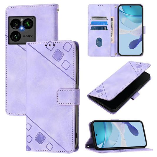 Skin-feel Embossed Leather Phone Case, For Sony Xperia 1 VIII, For Sony Xperia 10 VI, For Sony Xperia 1 VI, For Sony Xperia 5 VI