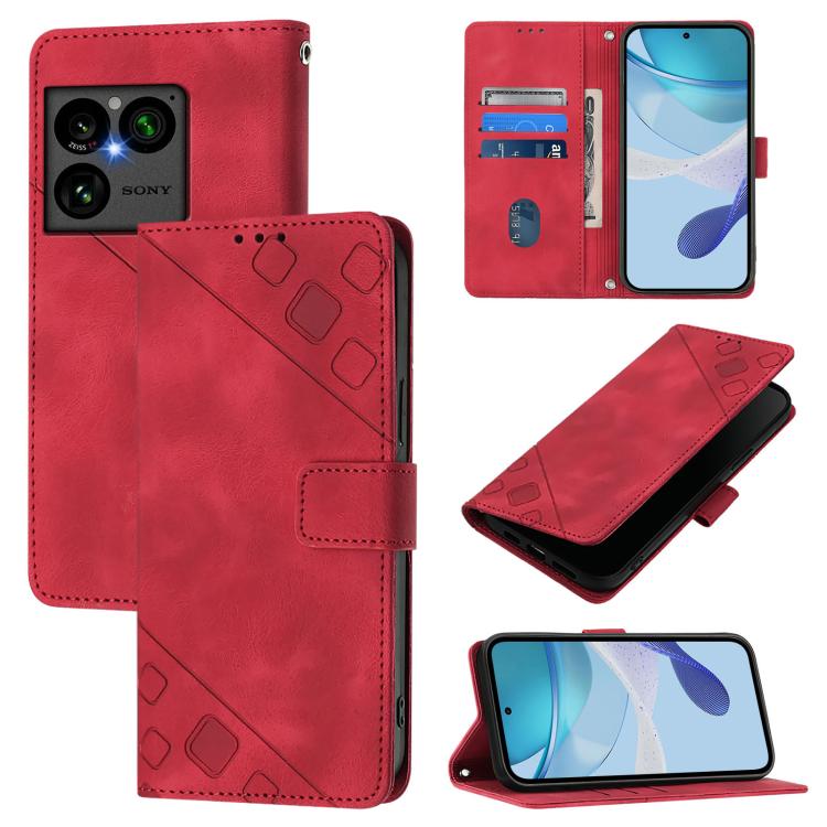 Skin-feel Embossed Leather Phone Case, For Sony Xperia 1 VIII, For Sony Xperia 10 VI, For Sony Xperia 1 VI, For Sony Xperia 5 VI
