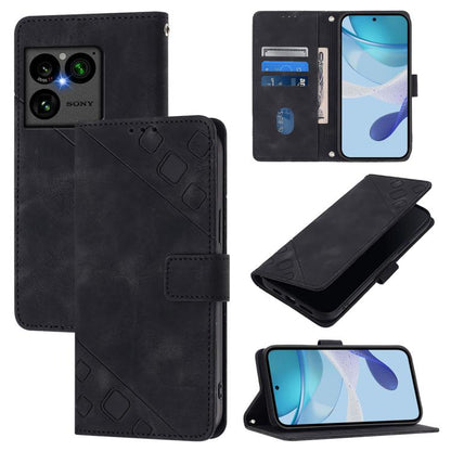 Skin-feel Embossed Leather Phone Case, For Sony Xperia 1 VIII, For Sony Xperia 10 VI, For Sony Xperia 1 VI, For Sony Xperia 5 VI