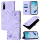 Skin-feel Embossed Leather Phone Case, For Sony Xperia 10 III / 10 III Lite
