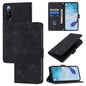 Skin-feel Embossed Leather Phone Case, For Sony Xperia 10 III / 10 III Lite