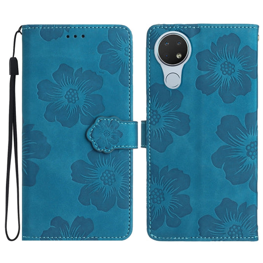 Flower Embossing Pattern Leather Phone Case