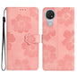 Flower Embossing Pattern Leather Phone Case