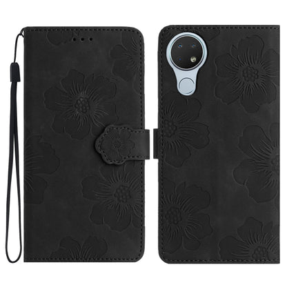 Flower Embossing Pattern Leather Phone Case