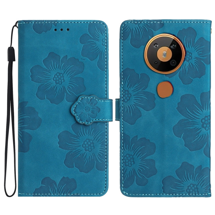 Flower Embossing Pattern Leather Phone Case