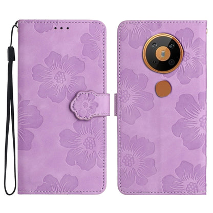 Flower Embossing Pattern Leather Phone Case