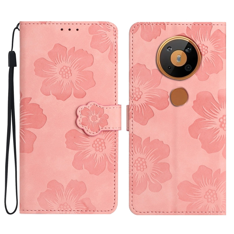 Flower Embossing Pattern Leather Phone Case