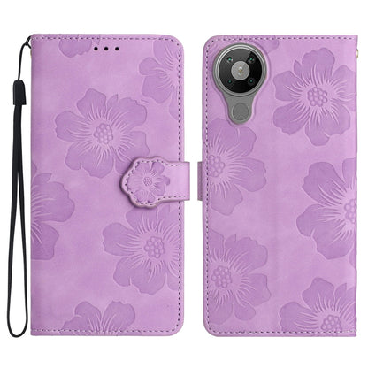 Flower Embossing Pattern Leather Phone Case