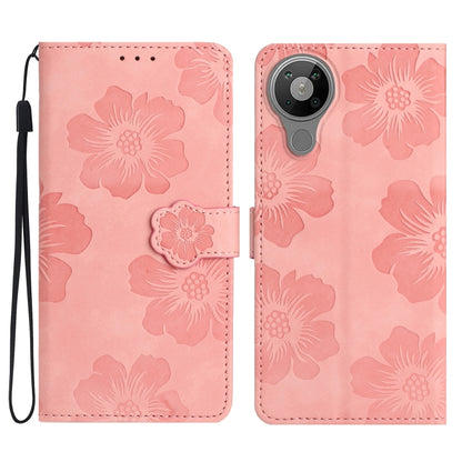 Flower Embossing Pattern Leather Phone Case