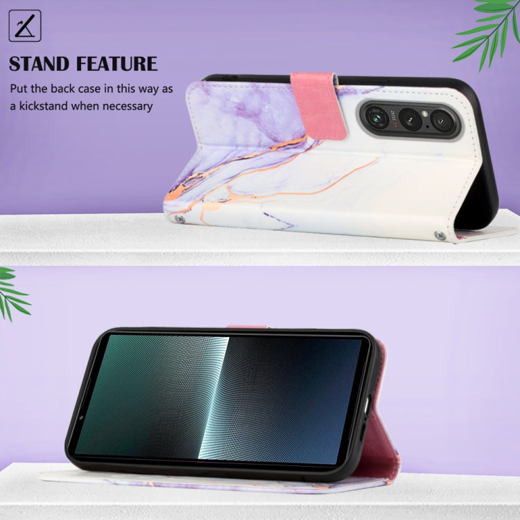 PT003 Marble Pattern Flip Leather Phone Case